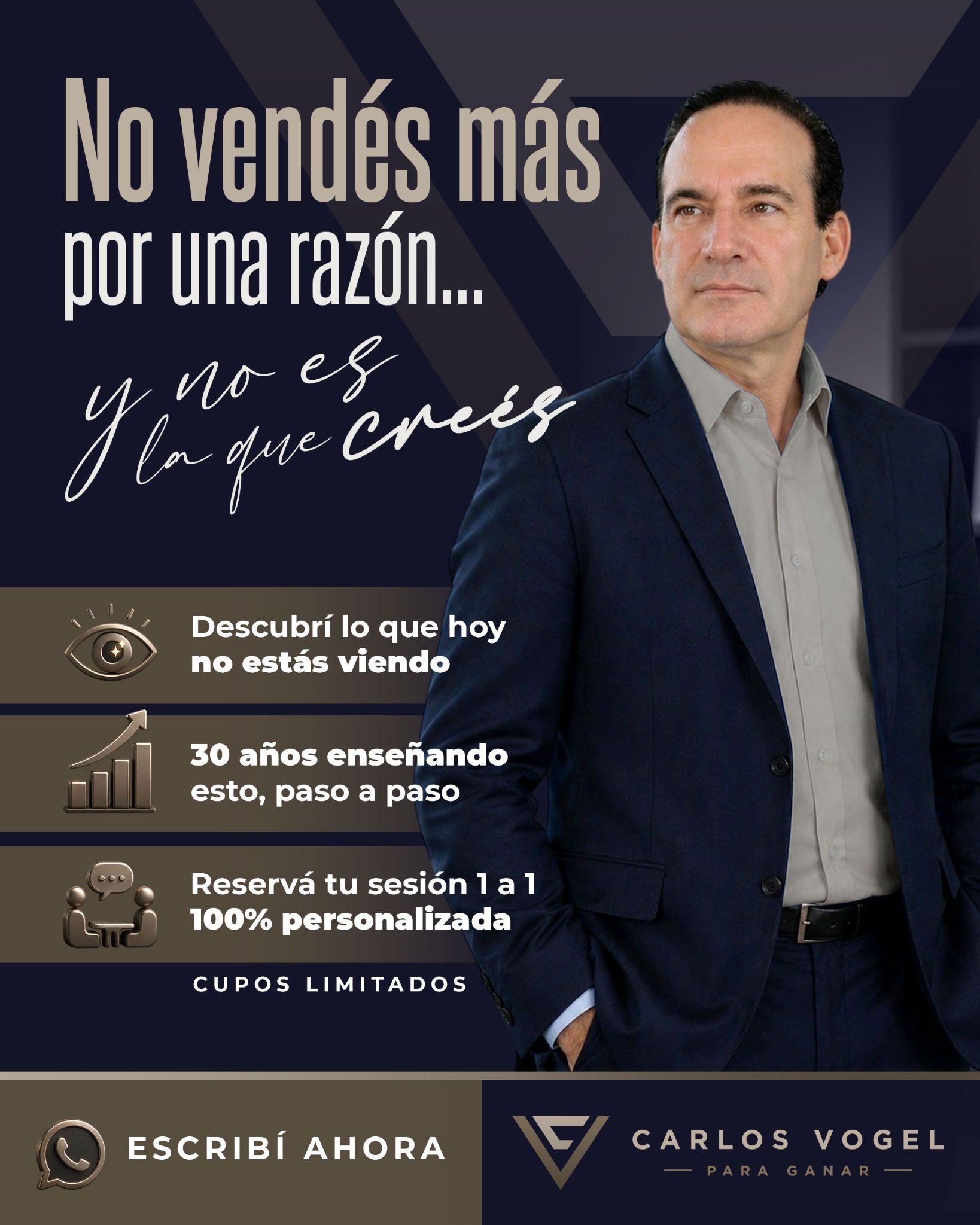 No vendés más por una razón y no es la que creés. Carlos Vogel Para Ganar.